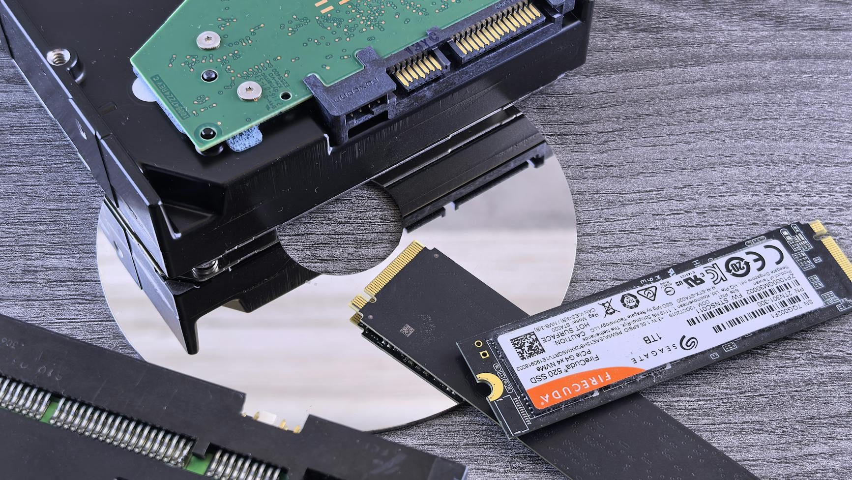 modern and vintage data storage solutions